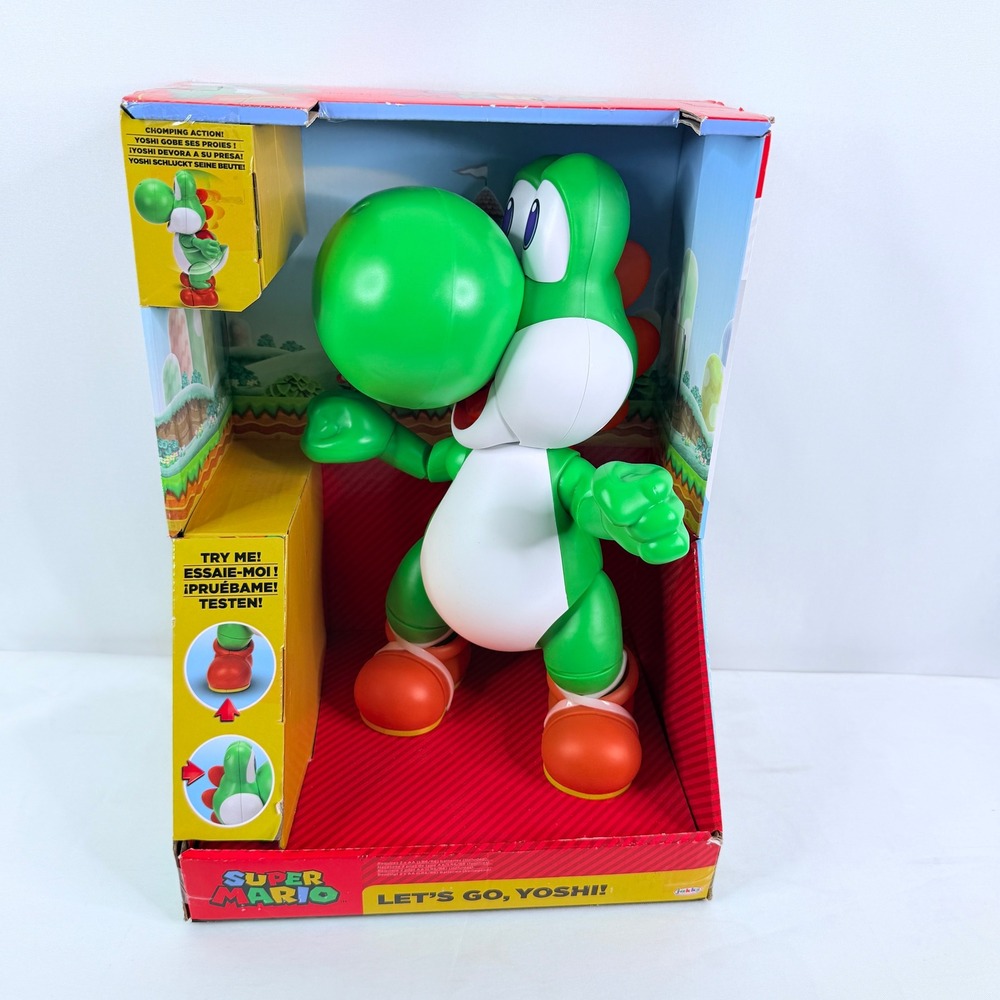 Nintendo Super Mario Let's Go Yoshi Interactive Action Figure Jakks Pacific